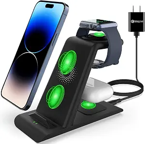 HATALKIN 3 in 1 Wireless Charging Station