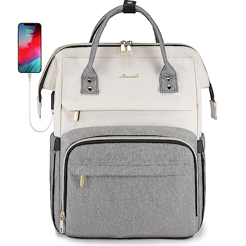 LOVEVOOK Laptop Backpack (Beige Grey)