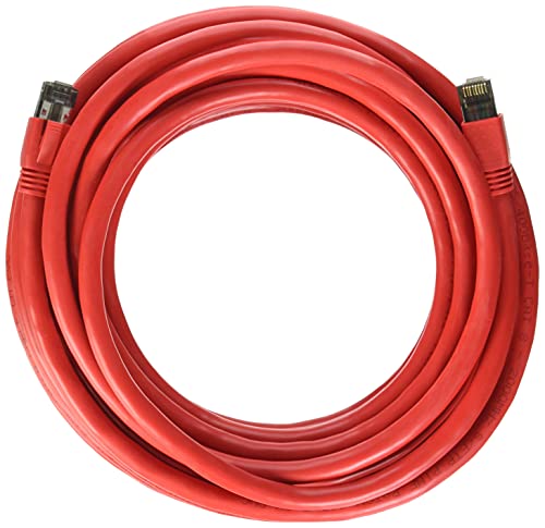 Nippon Labs Cat8 RJ45 35FT Ethernet Patch Internet Network LAN Cable, Indoor/Outdoor, 24AWG Shielded Latest 40Gbps 2000Mhz, Weatherproof S/FTP for Router, PoE, Switch, Modem (Red)