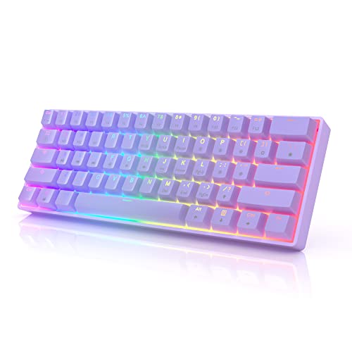 HK GAMING GK61s (Lavender, Gateron Mechanical Blue)