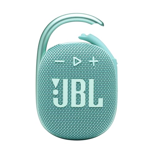 JBL Clip 4, Teal - Portable Bluetooth 5.1 Speaker - Up to 10 Hours of Play - Waterproof & Dust Resistant - Includes Noise & Echo-Canceling Speakerphone