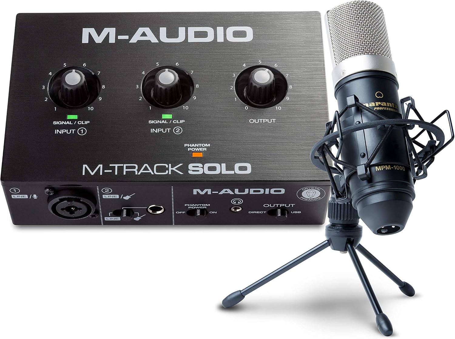 M-AUDIO Recording Bundle M-Track Solo + MPM-1000