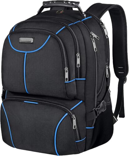 VECKUSON Lunch Bag Backpack, Insulated Cooler Lunch Box Backpack, Extra Large Travel Laptop Backpack TSA Friendly RFID Computer College bag with USB Port for Women Men,Blue