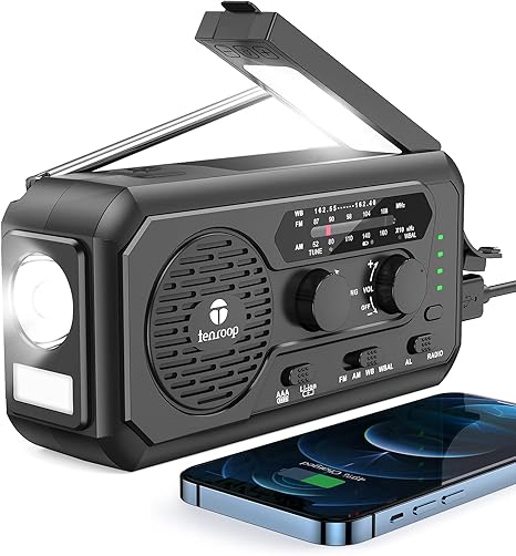 TENROOP 5000mAh Emergency Radio