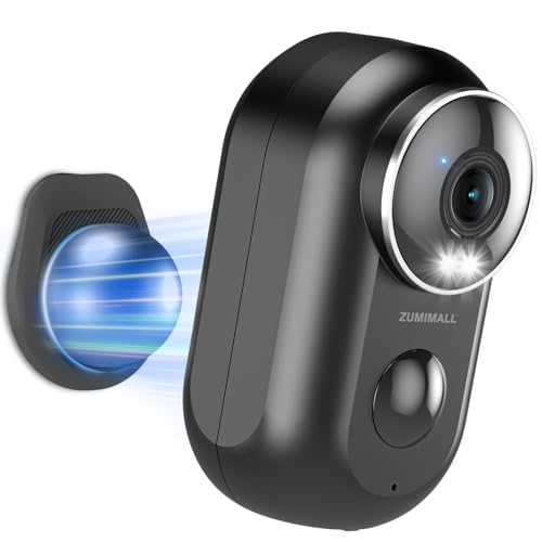 ZUMIMALL 2K Security Cameras Wireless Outdoor, Magnetic Mount, 130 View Outdoor Camera Wireless, 2.4G WiFi Battery Camera Indoor/AI Detection/3MP Color Night Vision/2-Way Talk/Cloud/Alexa/IP66