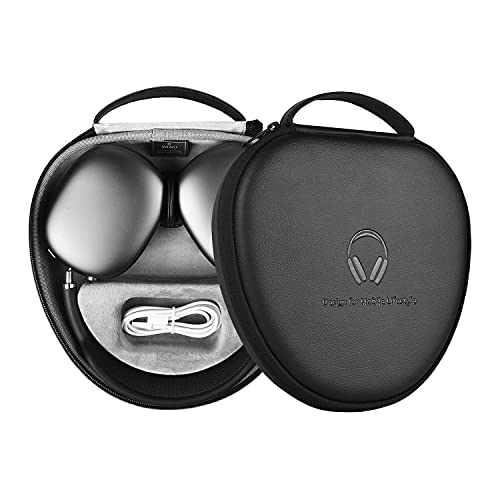 for Apple AirPods Max Case Accessory: WIWU AirPod Max Case with Sleep Mode | Airpod Max Accessories for Apple Headphones | Ultra-Slim Travel Carrying Case | Portable Storage Bag | Black