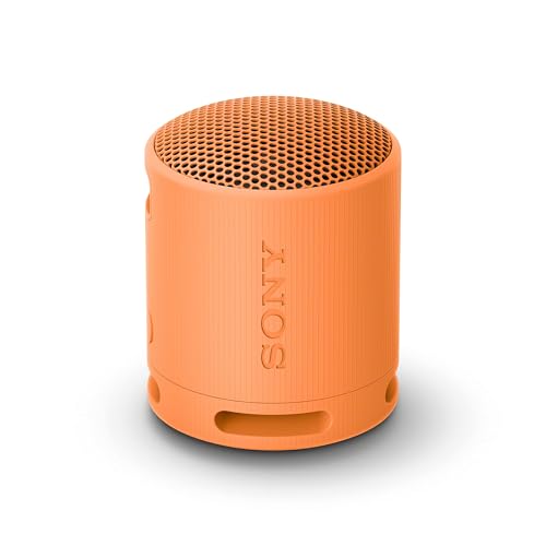 Sony SRS-XB100 Wireless Bluetooth Portable Lightweight Super-Compact Travel Speaker, Extra-Durable IP67 Waterproof & Dustproof, 16 Hour Battery, Versatile Strap, and Hands-Free Calling, Black New