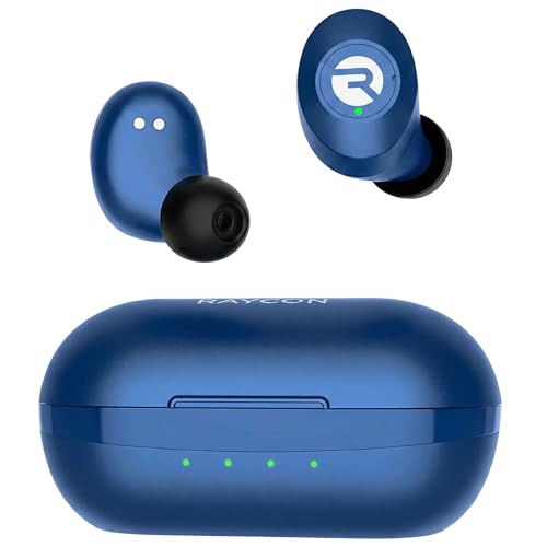 Raycon Everyday Earbuds Classic Bluetooth Wireless with Microphone - Stereo Sound, Active Noise Canceling, in-Ear Bluetooth Headset True Wireless Earbuds 32 Hours Playtime (Blue)