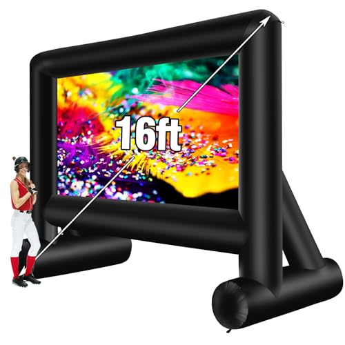 AZXRHWYGS 16ft Inflatable Screen