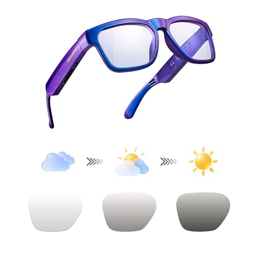 OhO Smart Glasses,Polarized Sunglasses with Bluetooth Speaker,Athletic/Outdoor UV Protection and Voice Control,Unisex