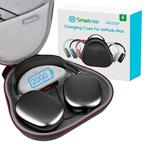Smatree Airpods Max Charging Dock (NOT fit 2024 Released) for Airpods Max (NOT Type-C), 2000 mAh Battery Charging Station Case, Travel Portable Bag
