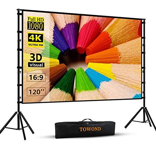 TOWOND 120" Projector Screen & Stand