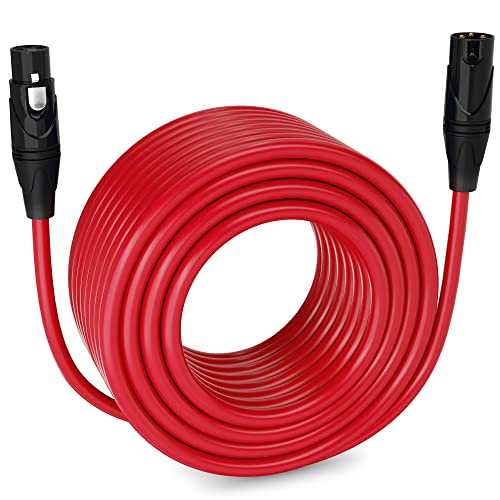LyxPro 200 Feet XLR Microphone Cable - Red