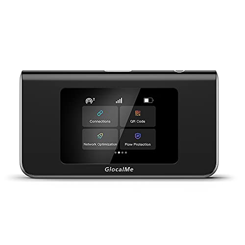 GlocalMe Mini Turbo 4G LTE Mobile Hotspot Device, No SIM Card Needed, Portable WiFi Hotspot for Travel in 200+ Countries, Smart Local Network Auto-Selection, Pocket WiFi with Global 1GB Data