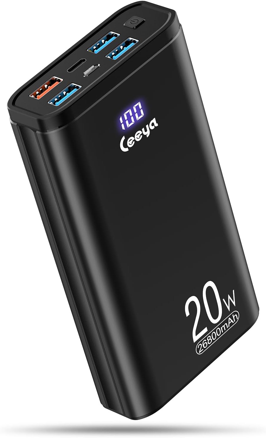 Ceeya Portable Charger 26800mAh Travel Power Bank Fast Charging PD 20W USB C in&Out Battery Pack with 5 Port Output,External Phone Battery Bank for MacBook,iPhone 16,15,13,14,AirPods,Heated Vest,etc