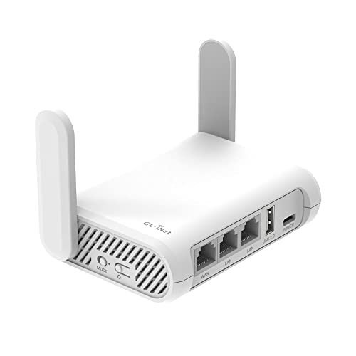 GL.iNet GL-SFT1200 (Opal) Portable WiFi Travel Router, Mini VPN Wireless Router for Fiber Optic Modem, Mobile Internet WiFi Repeater, Dual Band Openwrt Computer Routers, Home/Business/RV/Cruise