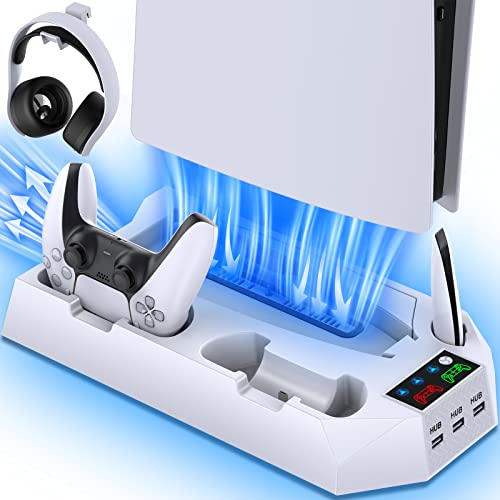 PS5 Stand & Cooling Station (White)