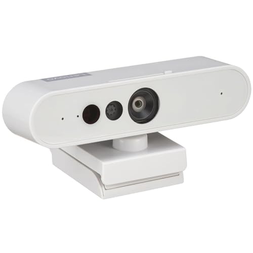 Lenovo HD 1080p Webcam (510 FHD) - Monitor Camera with 4X Digital Zoom, 95 Wide Angle, 360 Rotation Pan & Tilt - Desktop Cam with Dual Microphones & Windows Hello for Livestreaming & Conferences