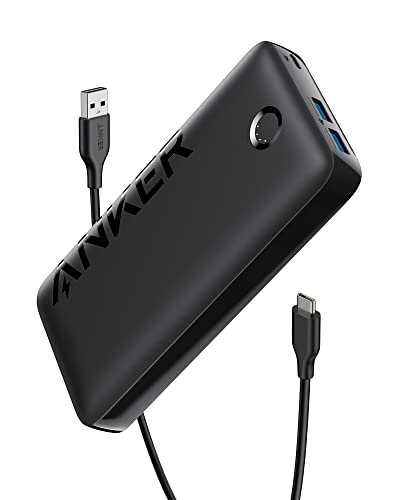 Anker Power Bank, 20,000mAh Portable Charger with 22.5W Max Fast Charging, 2 USB-A, 1 USB-C for iPhone 16/15/14/13/12 Series, Samsung, iPad Pro, AirPods, Apple Watch, and More