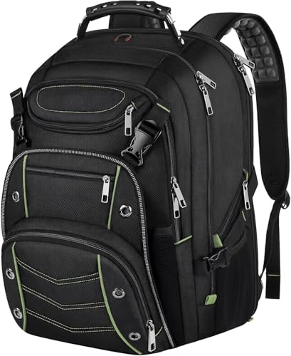 VECKUSON 18.4 Inch Laptop Backpack for Men and Women, 55L Extra Large Gaming Laptops Backpack with USB Charger Port, TSA Friendly Flight Approved and RFID Anti-Theft Pocket