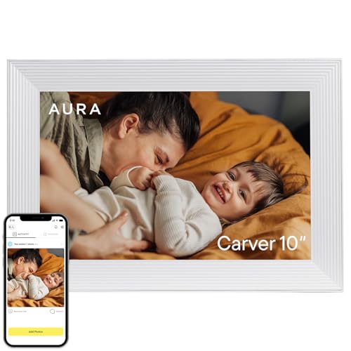 Aura Carver WiFi Digital Picture Frame (Sea Salt)