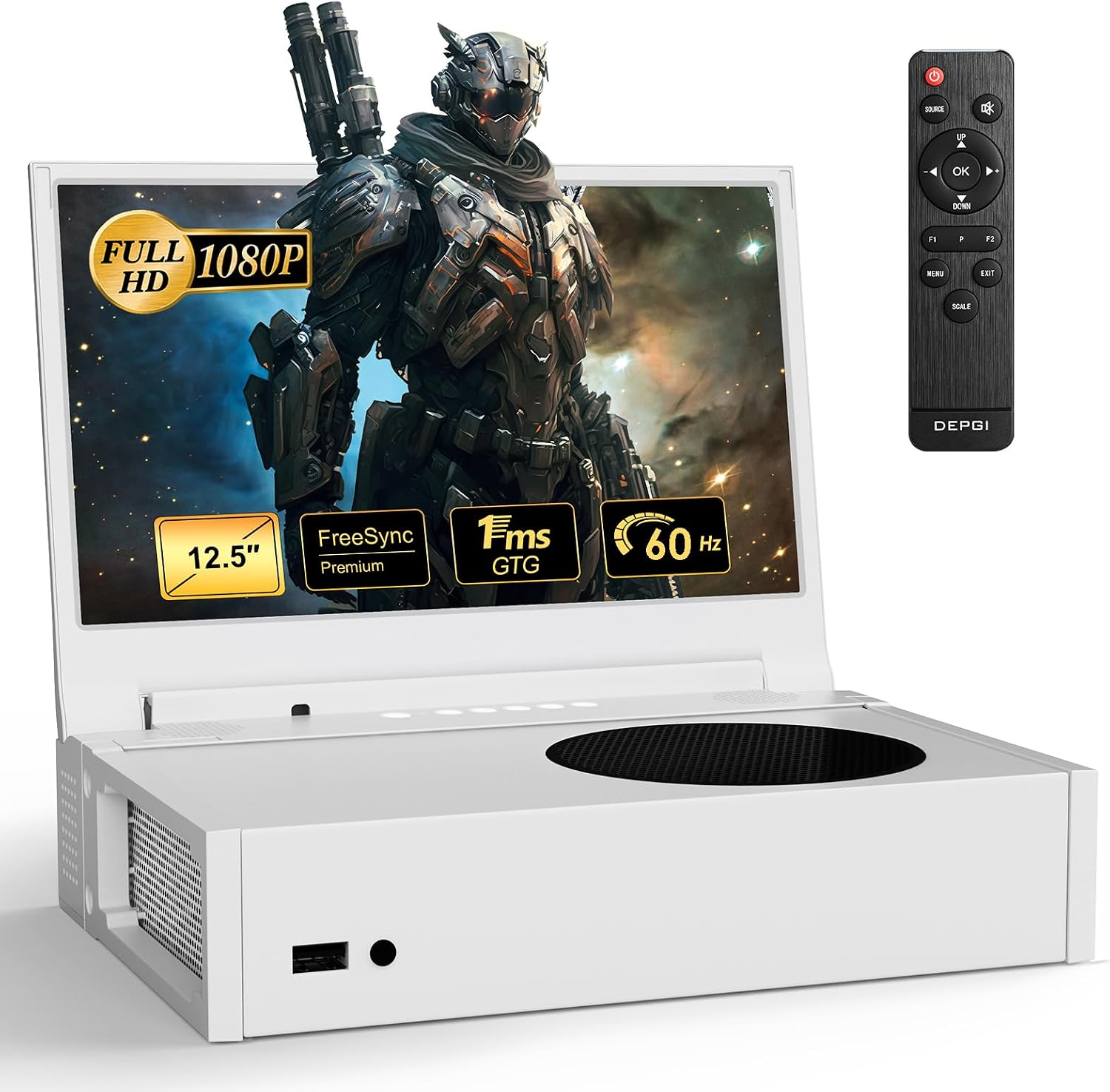 DEPGI 12.5" Portable Gaming Monitor for Xbox Series S (not Included), 1080P Full HD Display with IPS Screen Dual HDMI 2, Support HDR Freesync 3 Game Modes, for Travel Outdoor Indoor Use