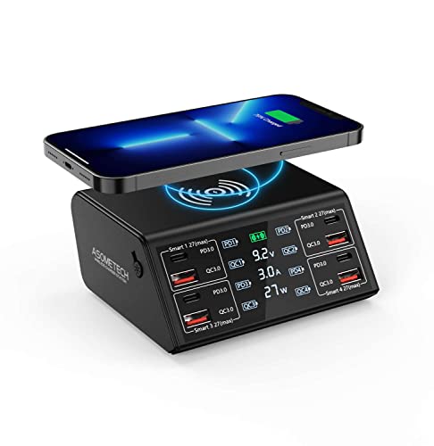 USB Charger, ASOMETECH 100W 8 Port Charging Station