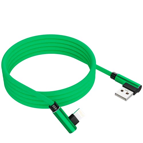 Ironten iPhone Lightning Charger, 100 Pack 6 Ft Green Apple MFi Certified Cable Nylon Braided Cable Fast Charging Cord Compatible with iPhone 14 13 12 11 Pro Max XR XS X 8 7 6 Plus SE iPad