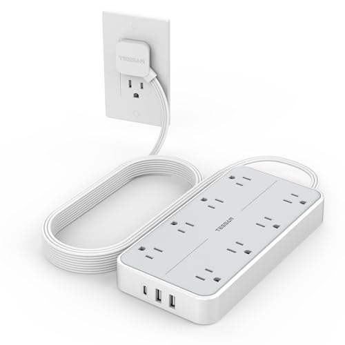 TESSAN 11‑in‑1 Flat Power Strip