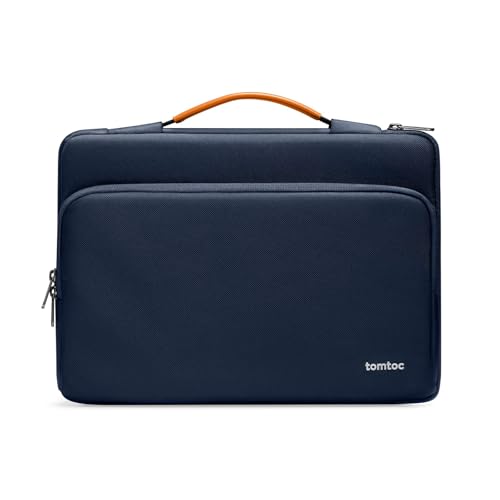 tomtoc 360 Protective Laptop Carrying Case for 16-inch New MacBook Pro M3/M2/M1 Pro/Max A2991 A2780 A2485 2023-2019, Water-Resistant Laptop Bag Sleeve with Accessory Pocket for The New Razer Blade 15
