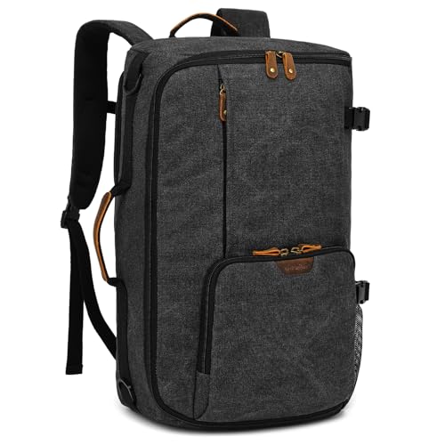 G-FAVOR 40L Large Travel Backpack for Men  Convertible Duffle Bag with Laptop Compartment | TSA-Friendly Carry-On Backpack for Weekender, Hiking, Business Trips | Flight Approved, Canvas Rucksack