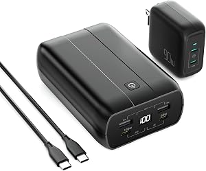 imuto Portable MacBook Pro/Air Charger, 100W Power Bank with 90W USB-C Charger Bundle, 99Wh (27200mAh)