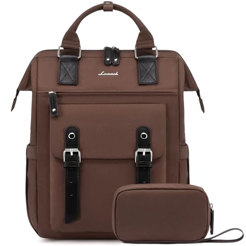LOVEVOOK Laptop Backpack (Coffee‑Black)
