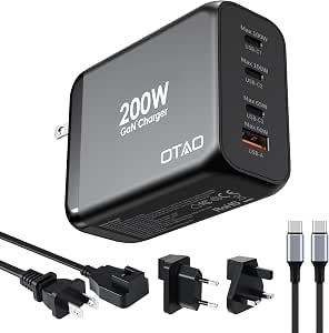 200W USB C Fodable Wall Charger