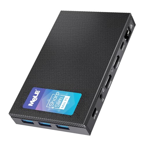 MeLE Fanless Mini PC Quieter3C 11th Gen N5105 16GB 512GB, Micro Computer WiFi 5 Small Desktop Service with USB-C PD, Gigabit Ethernet, Dual HDMI 4K, Auto Power on, PXE Support M.2 SSD