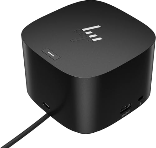 HP Thunderbolt Dock 280W G4 with Combo Cable and Dockztorm Hub, Thunderbolt 4, 5 USB, HDMI, 2 Display Port, RJ-45, with a Single Cable Connection to Any Brand Laptop (4J0G4AA#ABA)