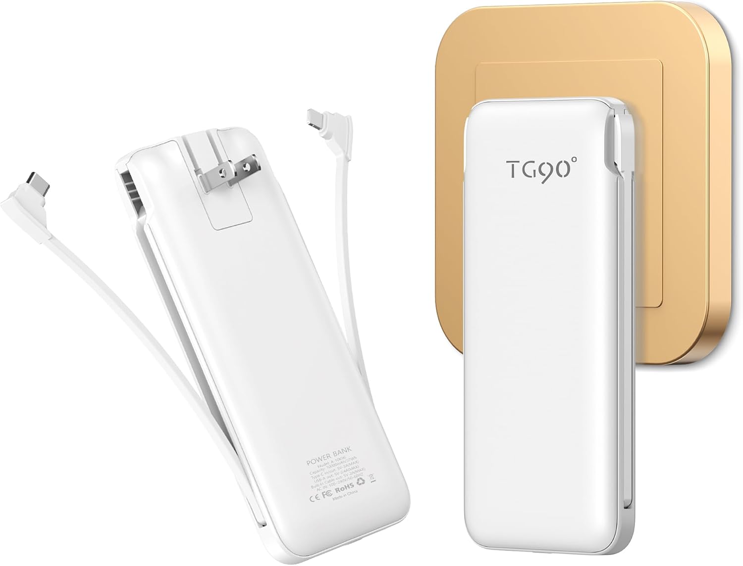 TG90 Power Bank with Built in AC Wall Plug