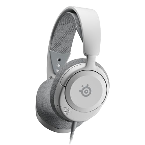 SteelSeries Arctis Nova 1 Multi-System Gaming Headset  Hi-Fi Drivers  360 Spatial Audio  Comfort Design  Durable  Ultra Lightweight  Noise-Cancelling Mic  PC, PS5/PS4, Switch, Xbox - White