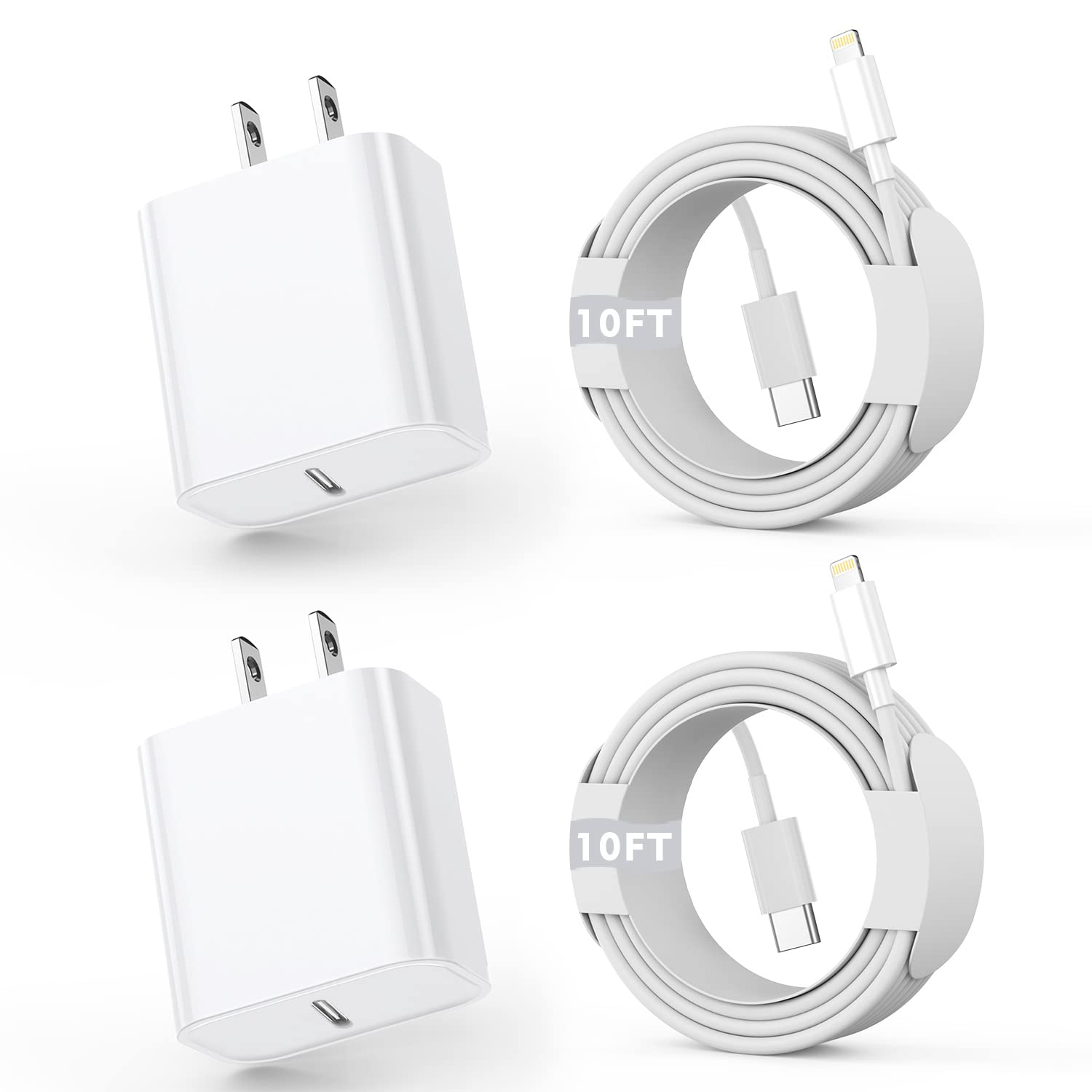 Kruidvat 2-Pack 10FT Lightning + Charger