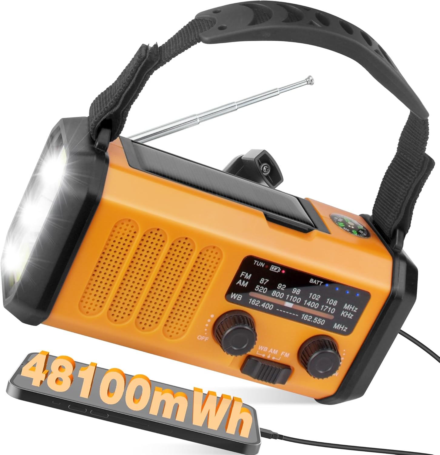 Zpincsipo 48100mWh Emergency Weather Radio