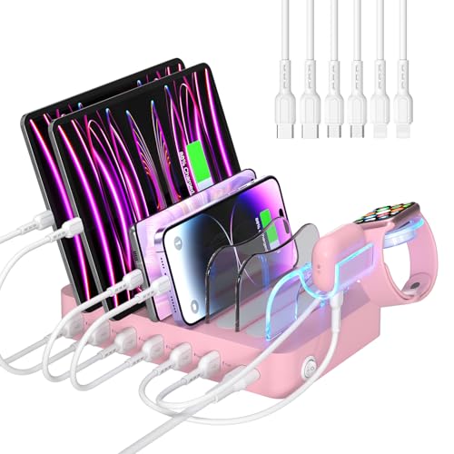 SooPii Premium 6-Port USB Charging Station Organizer