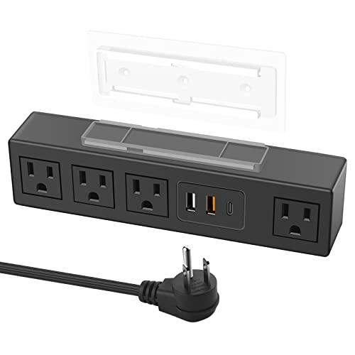 HHSOET 10FT Under Desk Power Strip