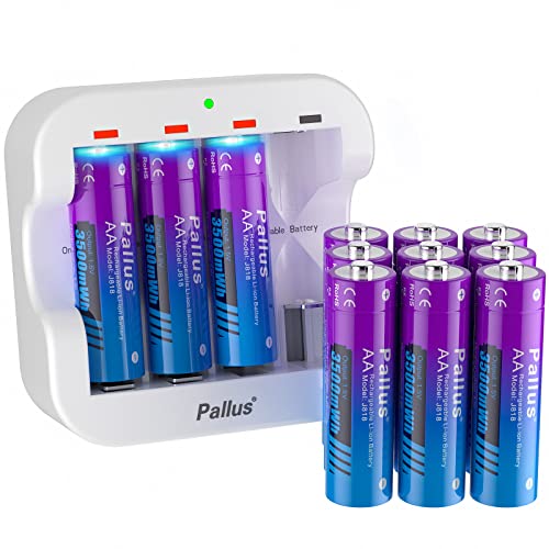 Pallus 12-Pack AA + USB-C Charger