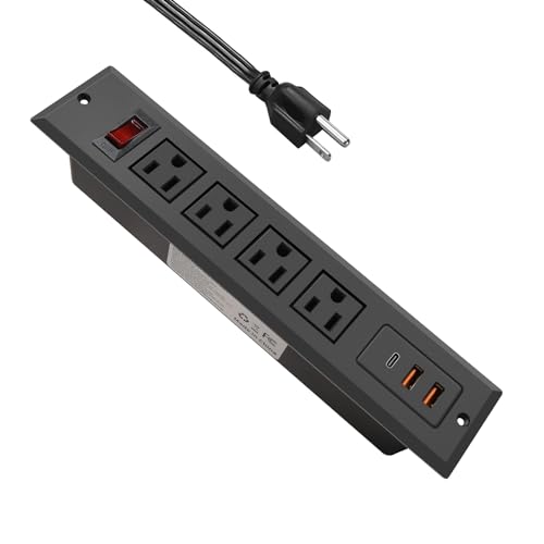 Recessed Power Strip with Type C 20W PD (4 LEAF)