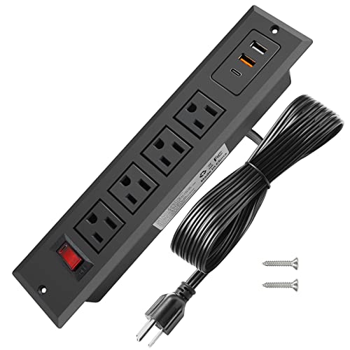 HdcTek 20W Mountable Power Strip (Black)