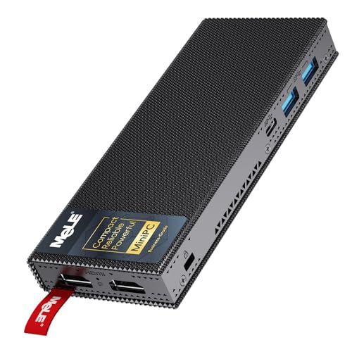 MeLE Fanless Mini PC Stick PCG02 Pro N5105 8GB/128GB, WiFi5 USB PD3.0, Micro Computer Desktop Dual HDMI, Gigabit Ethernet BT5.1, Compact SFF on Business Office Industrial IoT Home