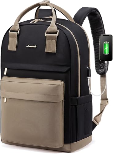 LOVEVOOK Laptop Backpack for Women Men, 17.3 Inch Laptop Bag with USB Port Fashion Waterproof Backpacks Teacher Nurse Stylish Travel Bags Vintage Daypacks Bookbag for College School Work