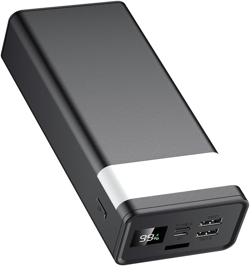 50000mAh Power Bank ,22.5W Fast Charging Portable Charger ,USB-C Battery bank , Flashlight and LED Display,3Outputs & 2 Inputs Huge Capacity External Battery Pack for iPhone15/14/13/12, Samsung, iPad