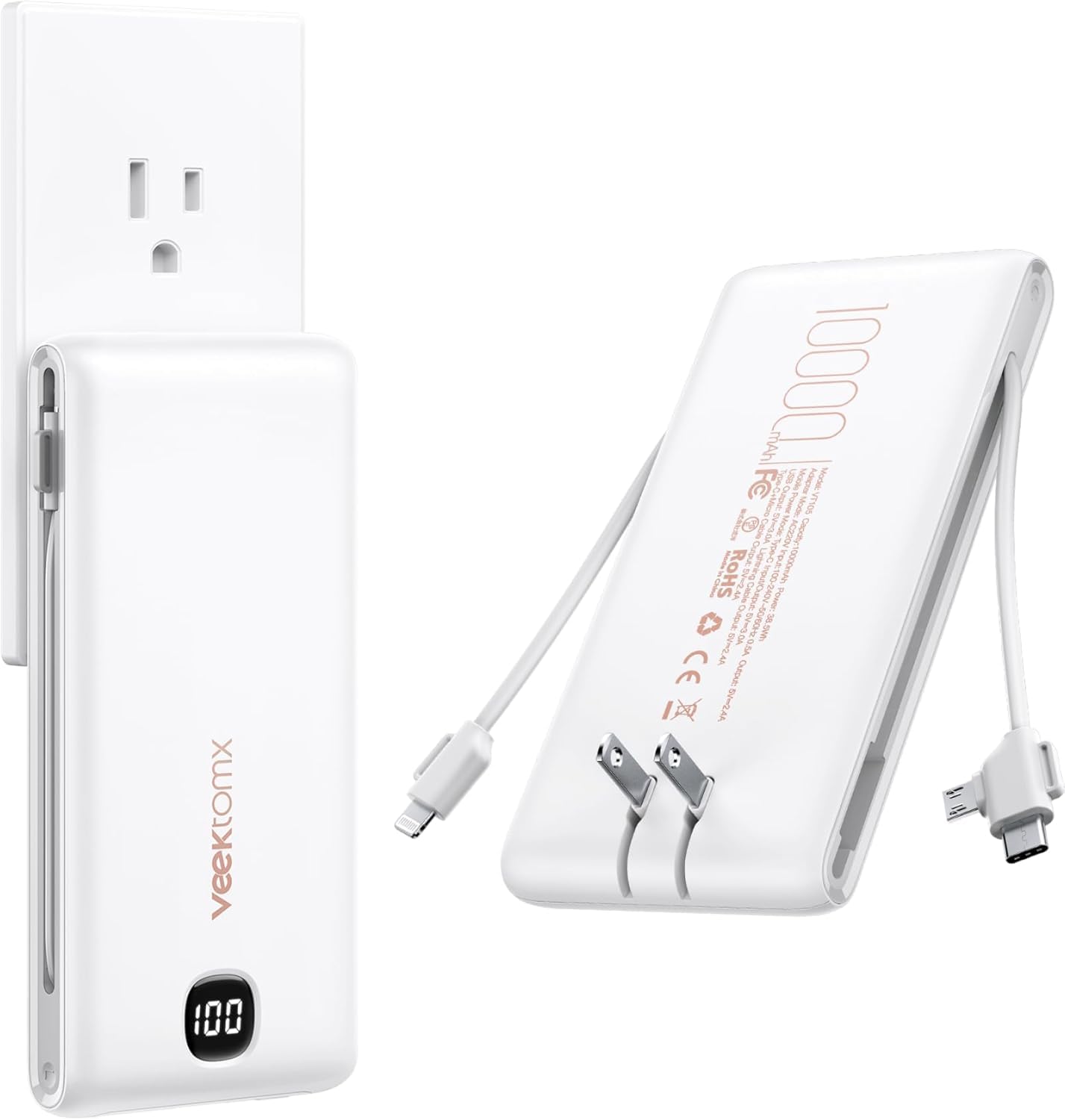 VEEKTOMX 10000mAh w/ AC Plug