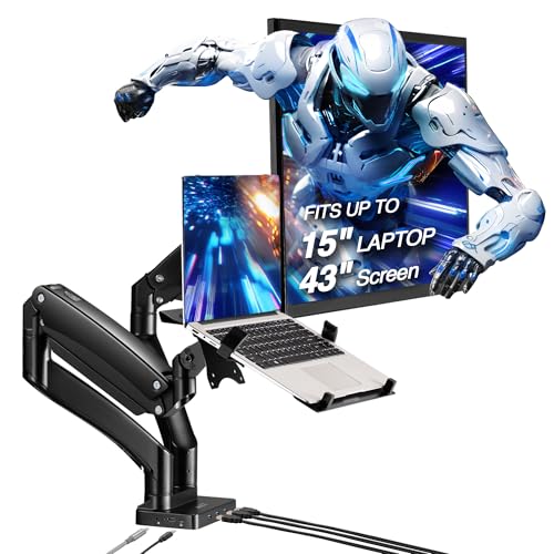 AVLT Dual Monitor Arm with USB-C Docking Station